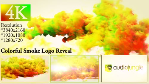 Vibrant Fluid Smoke Logo Reveal Intro