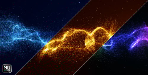 Dynamic Abstract Glowing Particle Wave Animation