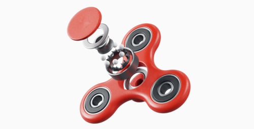 Fidget Spinner Exploded View