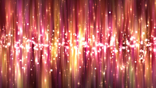 résumé, particules carrées roses, paillettes, lumières polaires, fond