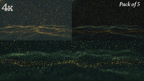 Golden Cinematic Particles Backgrounds Loop