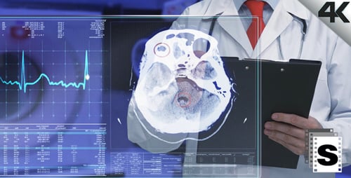 Doctor Examines MRI