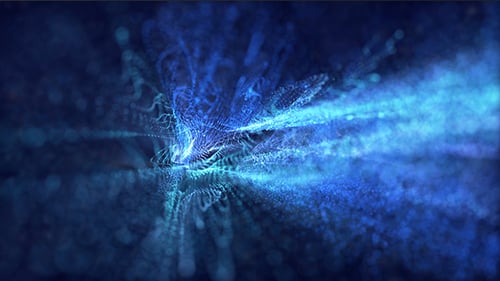 Blue Energy Particles Background