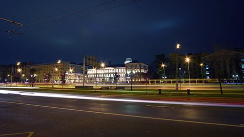Night Time-Lapse of City Street Traffic