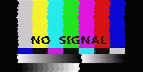 Retro TV Glitch Signal Digital Error Effect