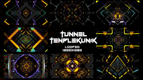 Tunnel Tenplekunik Background VJ Pack