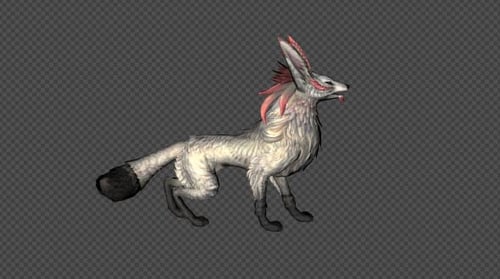 Animated Stylized Fennec Fox Creature Walk Cycle and Poses