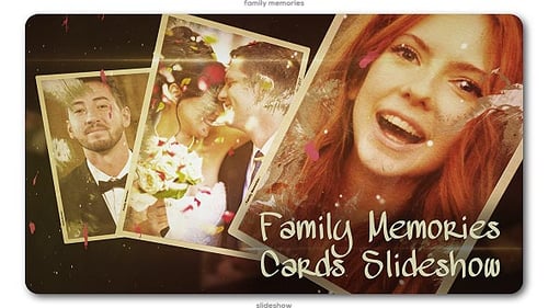 Romantic Watercolor Photo Slideshow for Cherished Family Memories