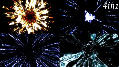 Burst Beat - VJ Loop Pack (4in1)