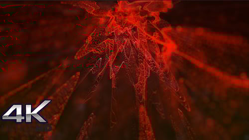 Abstract Red Particle Energy Flow Loop Background