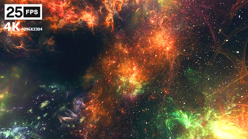 Vibrant Abstract Cosmic Nebula Background