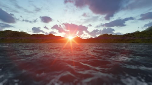 Sunset Sky and Mountain