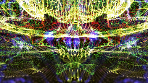 Fundo de partículas multicoloridas