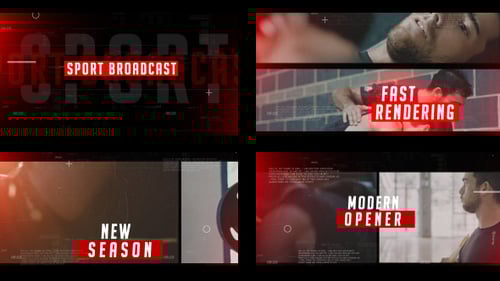 Modern Sports Promo with Dynamic Text and Glitch Effects