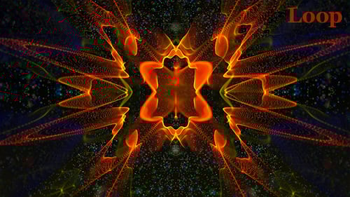Abstract Glowing Symmetrical Particle Field Background Loop