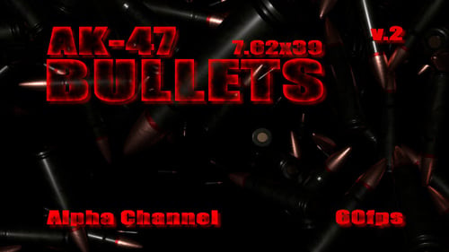 Realistic Falling Bullets Action Background Loop