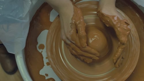 Making Jug From Clay