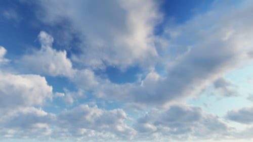 Time-Lapse of Moving Clouds in a Blue Sky