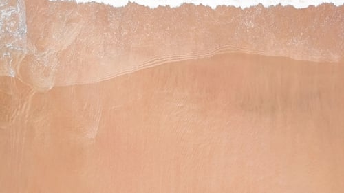 Sea Waves Over Sand Beach Aerial Background