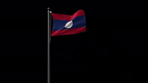 Flagge von Laos mit Alpha 4K