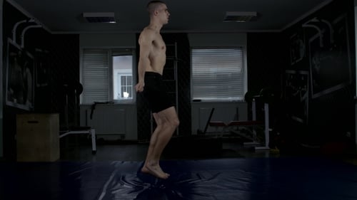 The Boxer Trains on a Rope