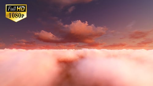 Flying Through Realistic Clouds in a Serene Sky