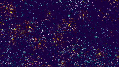 Abstract Particle Fireworks Celebration Seamless Loop Background