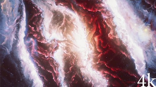 Vibrant Abstract Nebula and Starfield Motion Background