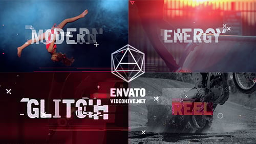 Energetic Glitch Opener for Dynamic Video Intros