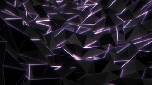Futuristic Glowing Geometric Polygon Background Loop