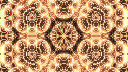 Golden Abstract Geometric Mandala Pattern Animation