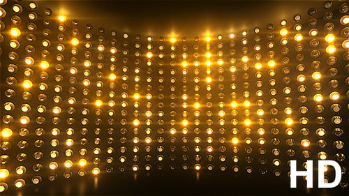 Dynamic Golden Stage Lights Wall Seamless Loop Background