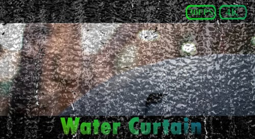 Animated Fluid Water Curtain Effect