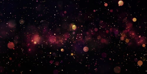Floating Bokeh Glitter Light Particle Background