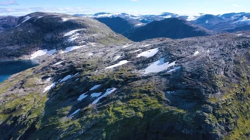 Beautiful Aerial view of Mountain peaks