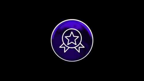 3D Rotating Star Badge Icon for Quality Guarantee
