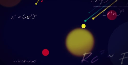 Abstract Scientific Equations Animated Lines Background