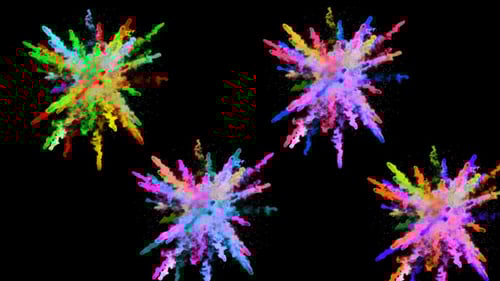 Buntes Pulver-Explosions-Paket