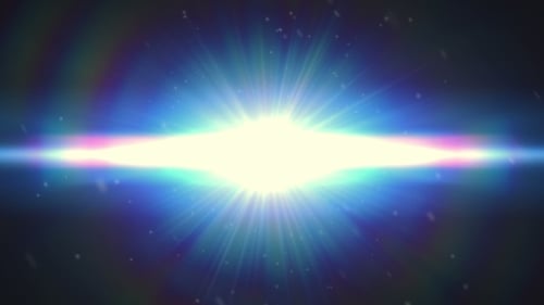 Bright Light Flash Revealing Vibrant Cosmic Nebula Background
