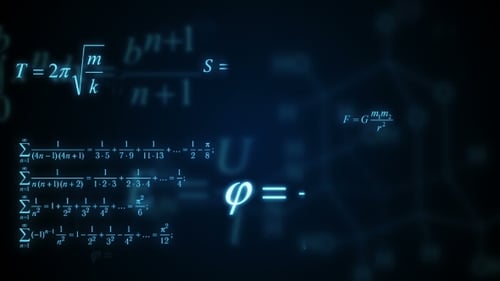 Futuristic Digital Scientific Formulas Background