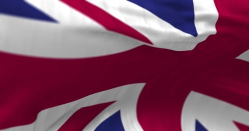 Seamless Loop Waving Flag of United Kingdom