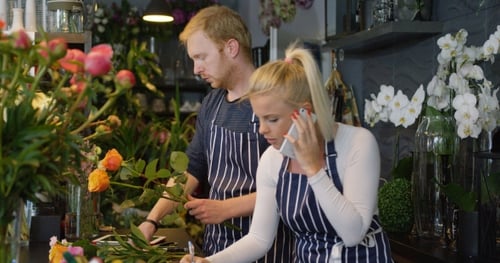 Two Employees in Shop