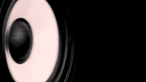 Speaker Vibrates in Extreme Close Up