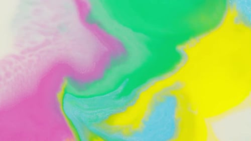 Abstract Colorful Swirls of Pink, Green, Blue, and Yellow