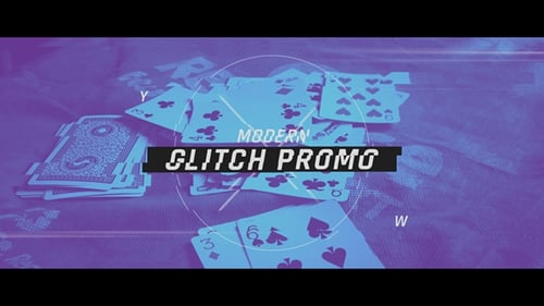 Dynamic Glitch Promo Opener with Fast Text Animation
