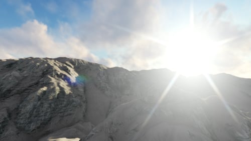 Mountain and Sun Sky