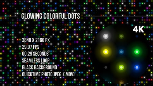 Glowing Colorful Animated Dots
