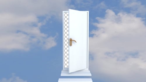 Animated Staircase to Opening Door Reveal
