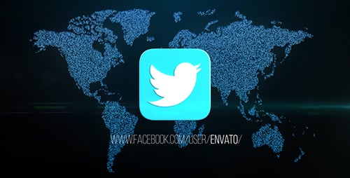 Dynamic Global Social Media Logo Reveal Intro