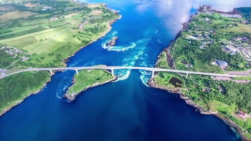 Whirlpools of the Maelstrom of Saltstraumen, Nordland, Norway